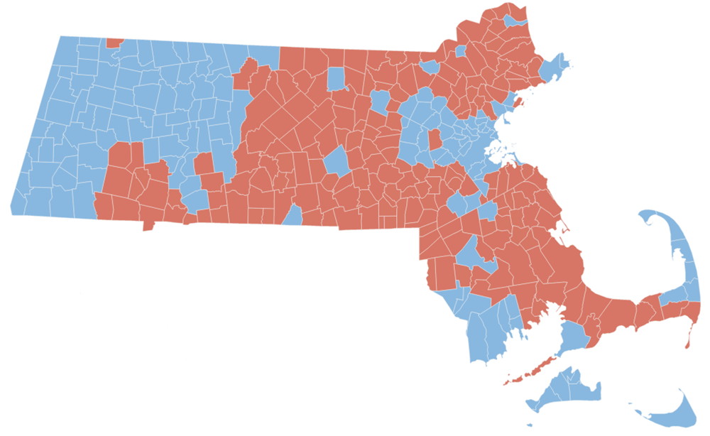 Map How Your Mass. City Or Town Voted In Dozens Of Recent Elections