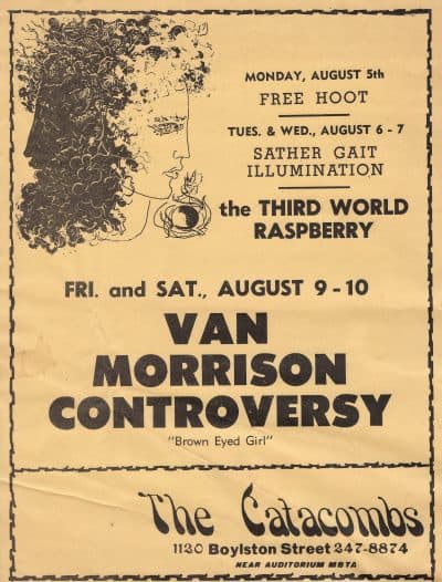 Poster for the shows at which Van Morrison debuted the "Astral Weeks" material. (Courtesy Penguin Random House)