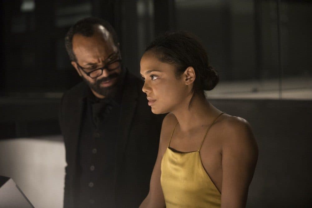 Jeffrey Wright and Tessa Thompson in Season Two of "Westworld." (Courtesy John P. Johnson/HBO)