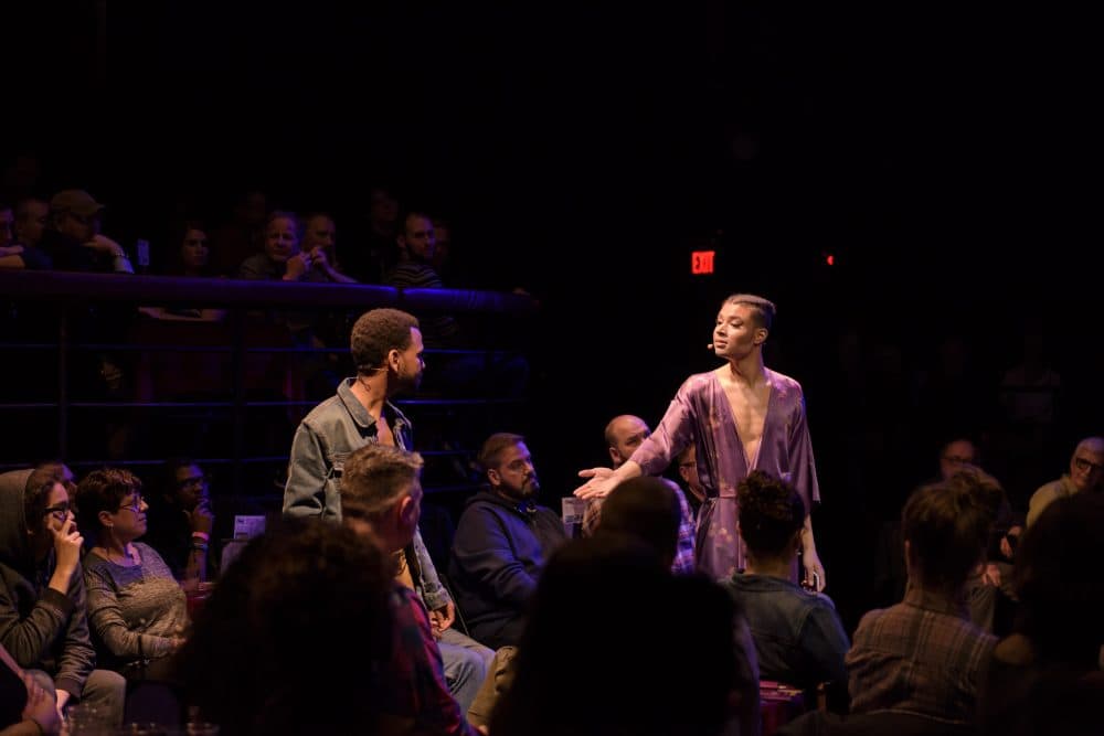 Deen Rawlins as Eric and Miles Jordan as Nina in "Wig Out!" (Courtesy Liza Voll Photography)