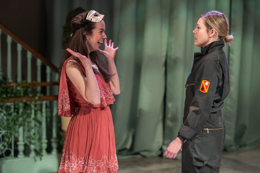 Lydia Barnett-Mulligan as Hero and Esme Allen as Claudio in "Much Ado About Nothing." (Courtesy Nile Scott Shots)