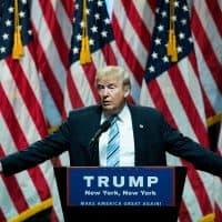 Donald Trump has been very active on Twitter, especially since his election to the Presidency. Recently, he stirred up controversy with his tweets on a World Cup bid by the U.S., Canada and Mexico. (Photo by Drew Angerer/Getty Images)