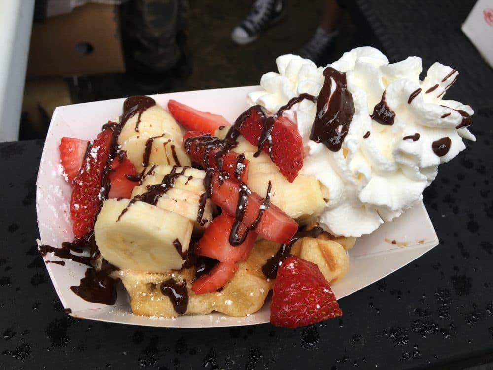 A waffle from Zinneken's. (Andrea Shea/WBUR)