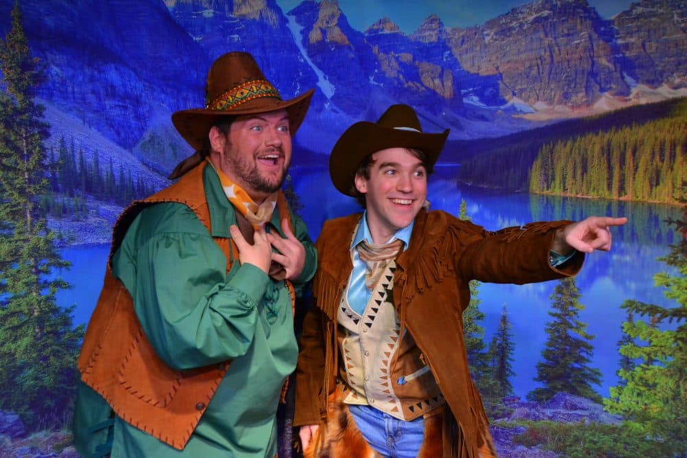 Tim Lawton as Chubbs Henry and Jeff Blanchette as Dusty Rhodes in Gold Dust Orphans' musical "Brokelahomo!" (Courtesy Michael von Redlich)
