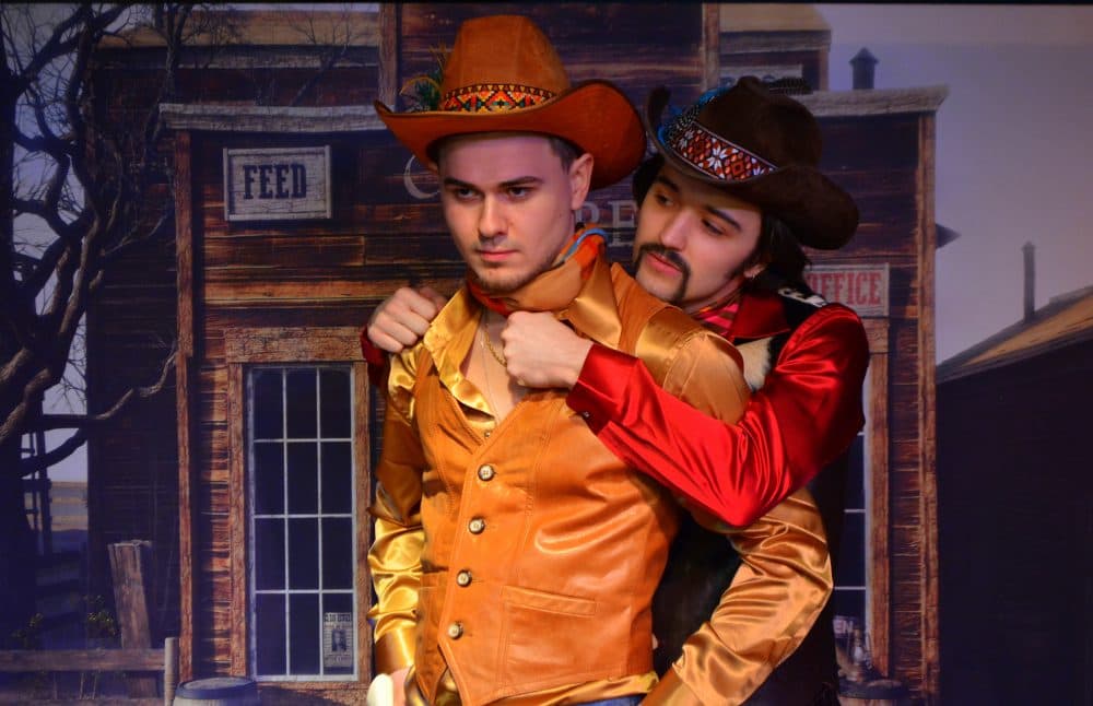 Sam Thornhill as Sundance and Sam Terry as Buck Wilde in Gold Dust Orphans' musical "Brokelahomo!" (Courtesy Michael von Redlich)