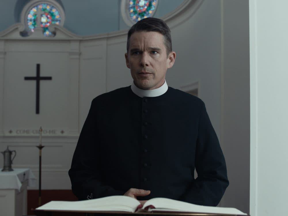 Ethan Hawke gives the performance of his career as Reverend Ernst Toller in "First Reformed," according to critic Sean Burns. (Courtesy A24)