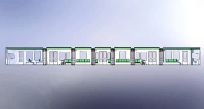 An artist's rendering of the proposed new Green Line trains. (MBTA Twitter)