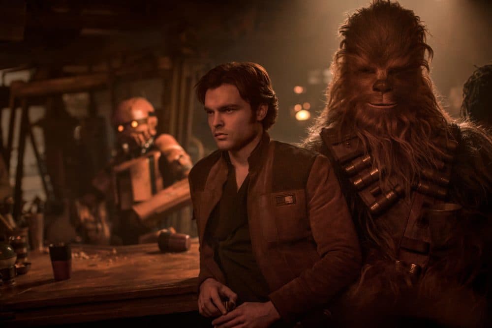 Alden Ehrenreich as Han Solo with Joonas Suotamo as Chewbacca in "Solo: A Star Wars Story." (Courtesy Lucasfilm)