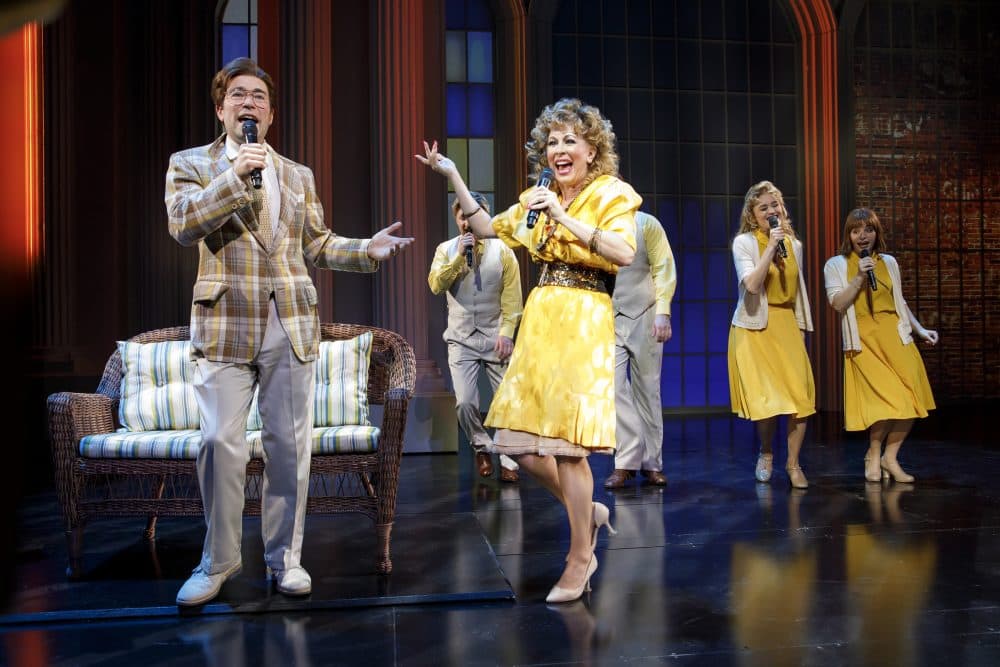 Chaz Pofahl as Jim Bakker and Kirsten Wyatt as Tammy Faye Bakker. (Courtesy Joan Marcus)