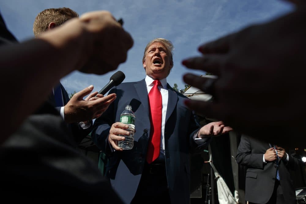 President Trump speaks to reporters at the White House, Friday, June 15, 2018, in Washington. (Evan Vucci/AP)