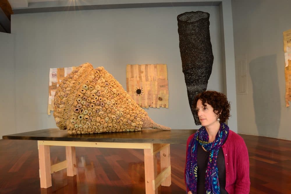 Gallery view Michelle Lougee with the gallery showing of "Material Nature." (Courtesy)