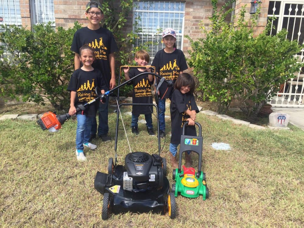 Some of Smith's yard-care recruits. (Courtesy 50 States 50 Lawns)