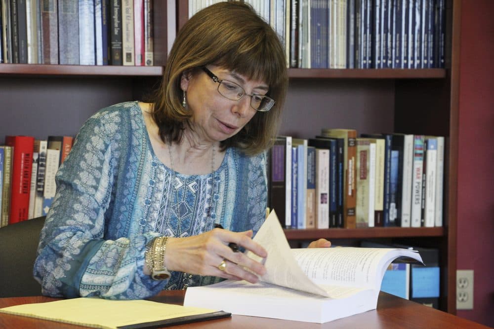 Margaret Stock, an Alaska-based immigration attorney and a retired Army Reserve lieutenant colonel who helped create the immigrant recruitment program, at her office in Anchorage, Alaska. (Mark Thiessen/AP)