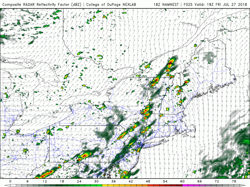 There is a chance of showers overnight tonight and again Saturday afternoon. (Courtesy COD Weather)