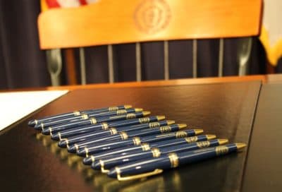 Gov. Charlie Baker signed more than 50 bills Thursday. (State House News Service file photo)