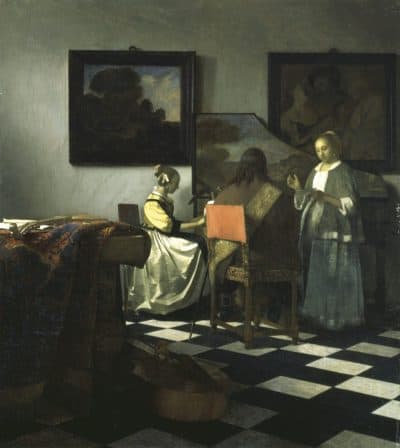 Johannes Vermeer's "The Concert," painted between 1663-1666, was stolen from the Isabella Stewart Gardner Museum in Boston in 1990 and never recovered. (Courtesy Isabella Stewart Gardner Museum)