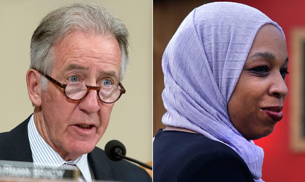 Rep. Richard Neal and his Democratic challenger, Tahirah Amatul-Wadud (AP)