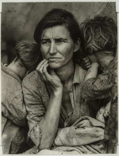Dorothea Lange's "Migrant Mother, Nipomo, California," taken in 1936. (Courtesy The Howard Greenberg Collection, MFA Boston)