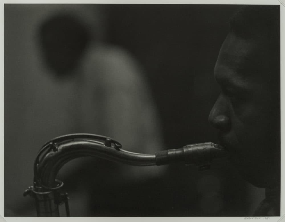 Roy Rudolph DeCarava's "Coltrane and Elvin," taken in 1960. (Courtesy The Howard Greenberg Collection, MFA Boston)