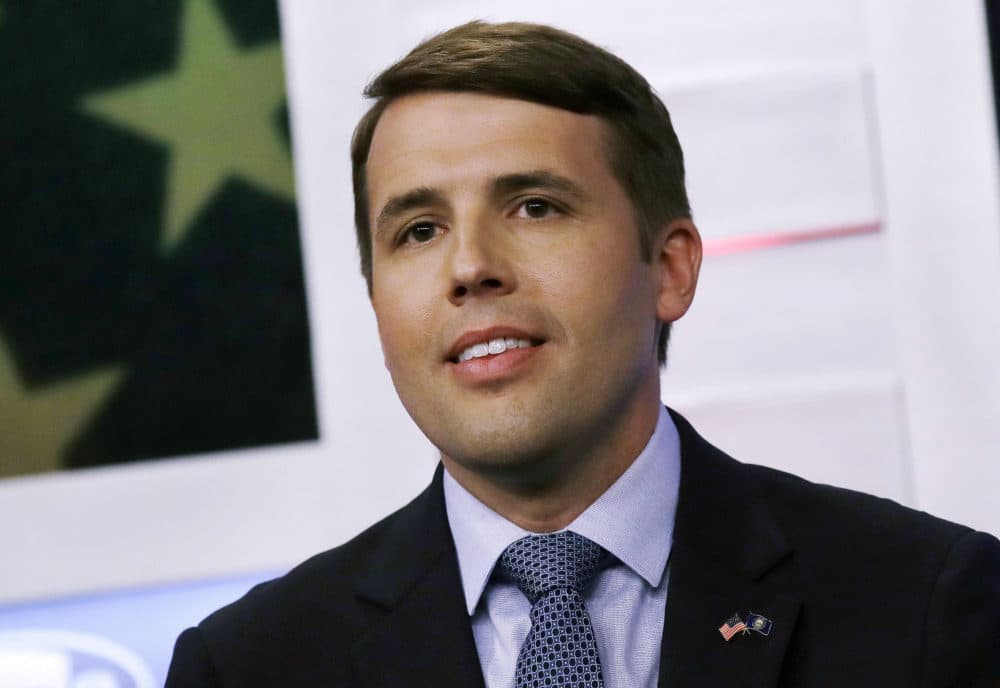 In this Sept. 5 file photo, Chris Pappas participates in a debate of Democratic hopefuls in New Hampshire's 1st Congressional District at St. Anselm College in Manchester, N.H. Pappas won the primary. (Charles Krupa/Pool/AP)