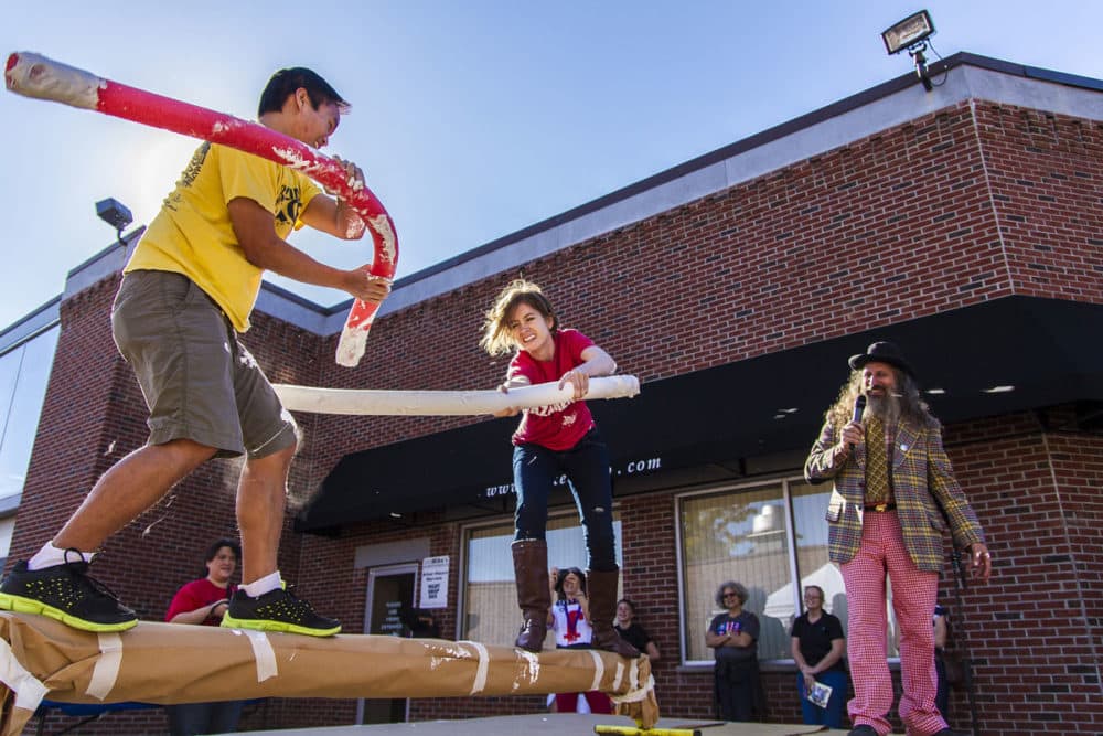 People joust at the Fluff Fest (Courtesy)