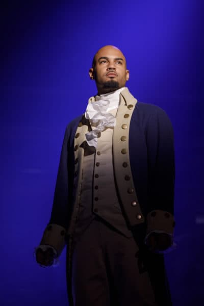 Nicholas Christopher as Aaron Burr in "Hamilton." (Courtesy Joan Marcus)
