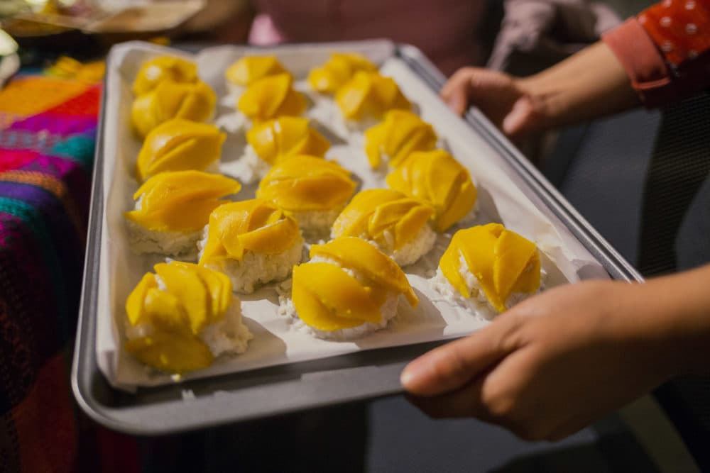 Mel Taing's mango rice balls for Comida Casera (Courtesy Mel Taing)