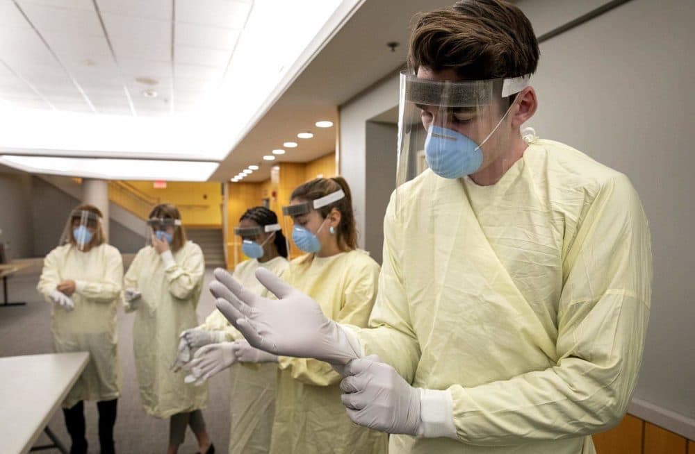 Gown, Mask, Face Shield, Gloves Preparing For Coronavirus