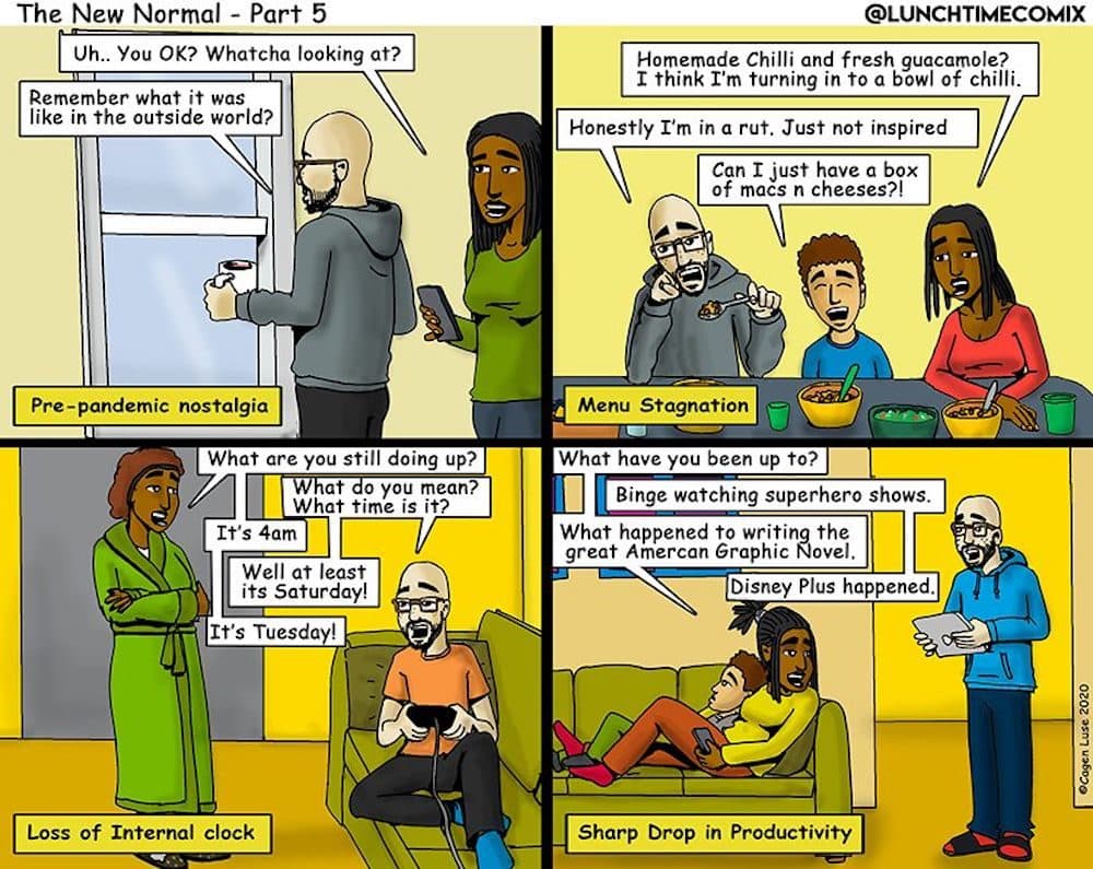 Local Illustrator Captures New Normal Of Life During Pandemic In Comic Strip Series Wbur News 2432