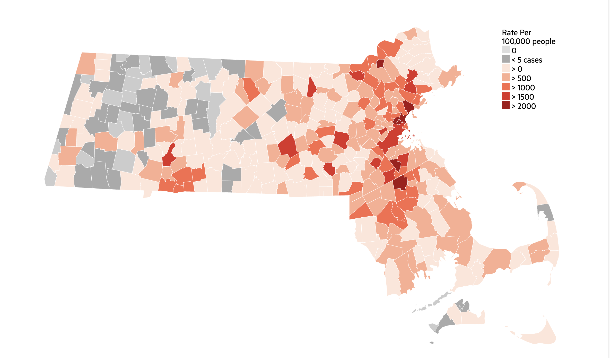 Latest Mass. Map And Case Count: Breaking Down Coronavirus Here In ...