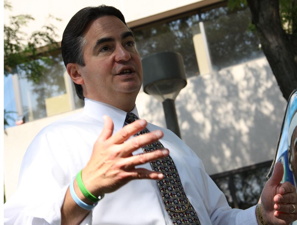 Springfield Mayor Dominic Sarno says UMass can play a critical role in the city’s revitalization. (Kirk Carapezza /WBUR)