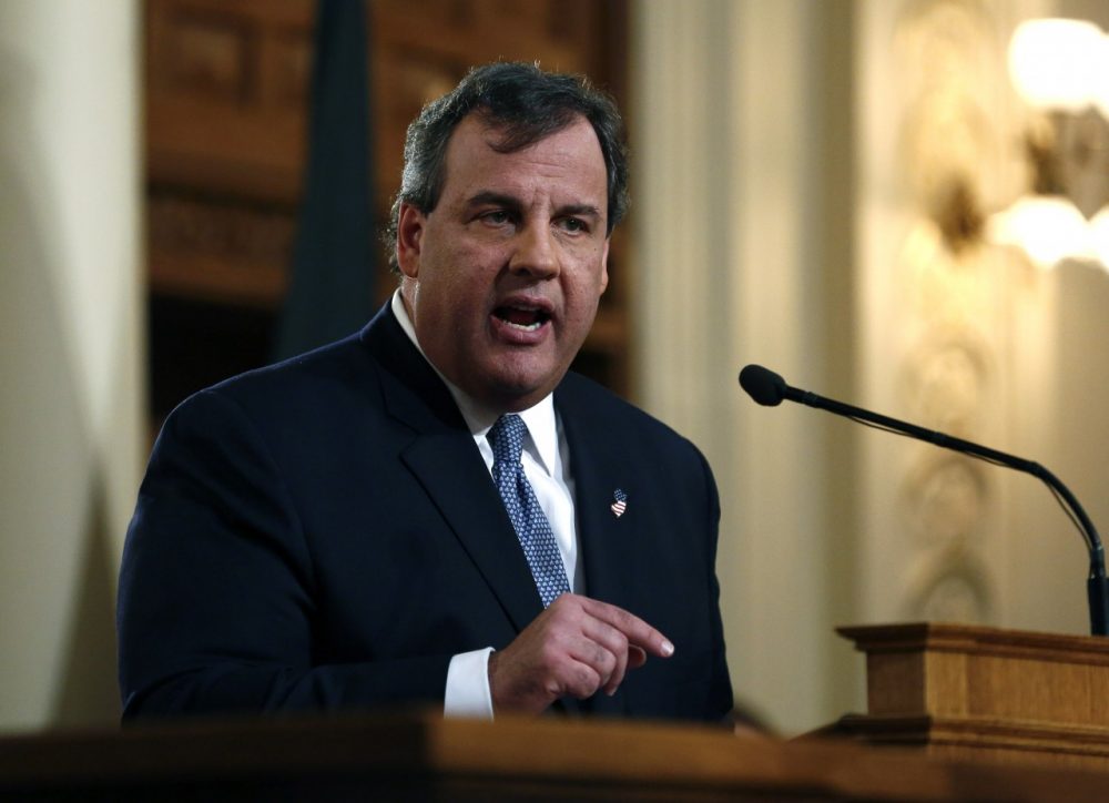 New Jersey Gov. Chris Christie delivers the State of the State Address on January 14, 2014 in Trenton, New Jersey. In his speech Christie briefly addressed the ongoing George Washington Bridge lane closure scandal. (Jeff Zelevansky/Getty Images)