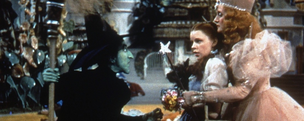 Margaret Hamilton, Judy Garland and Billie Burke in "The Wizard of Oz." (AP/HO)