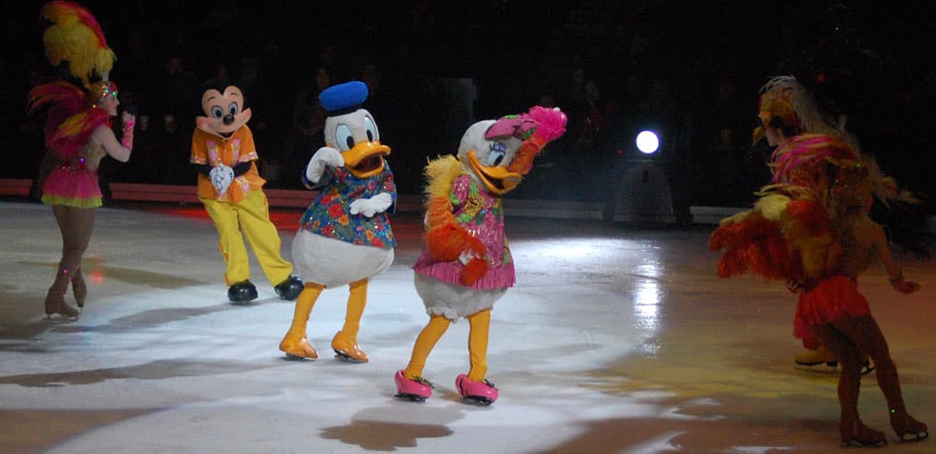 Mickey, Donald and Daisy in “Disney On Ice: Let’s Celebrate!" (Greg Cook)