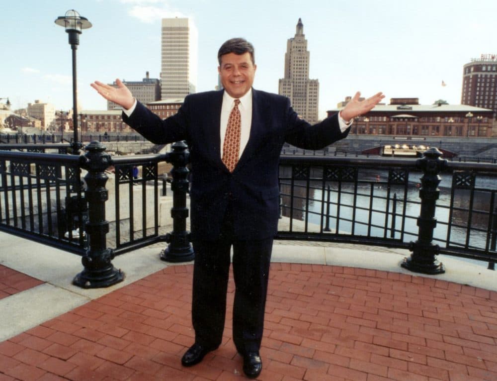 This 1997 photo from the Providence City Hall archives and provided by Laural Hill Films, shows former Providence Mayor Vincent "Buddy" Cianci at Waterplace Park in Providence. (Laural Hill Films, Isabelle Taft/AP)
