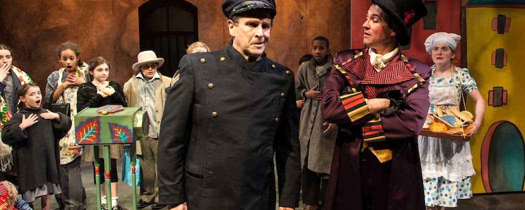 Jeremiah Kissel and John F. King in "Brundibar" at the Central Square Theater. (A.R. Sinclair Photography)