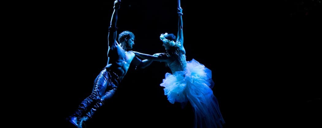 Jordan Dean as Robin and Christina Bennett Lind as Marion in "The Heart of Robin Hood" at the American Repertory Theater. (Evgenia Eliseeva)