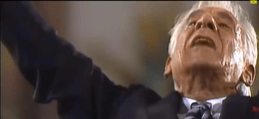 Leonard Bernstein conducting Haydn. (Courtesy, Deutsche Grammophon)