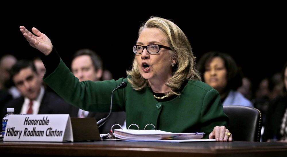 A look at how the attack on Benghazi has become a conservative rallying cry. In this photo, former Secretary of State Hillary Rodham testifies on Capitol Hill in Washington, Wednesday, Jan. 23, 2013, before the Senate Foreign Relations Committee hearing on the deadly September attack on the U.S. diplomatic mission in Benghazi, Libya, that killed Ambassador Chris Stevens and three other Americans. (Pablo Martinez Monsivais/AP File)