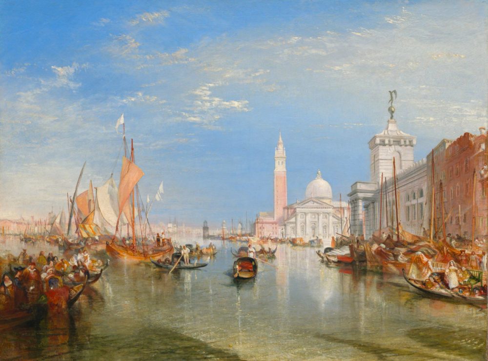 A Venetian cityscape by J.M.W. Turner, "Venice: The Dogana and San Giorgio Maggiore." (Courtesy Peabody Essex Museum)