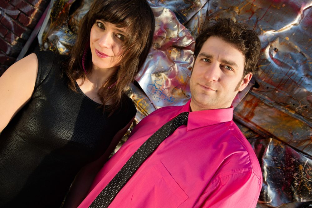 Sasha Alcott and Chris Viner of the New Hampshire rock duo "When Particles Collide." (Photo courtesy of Covington Portraits)