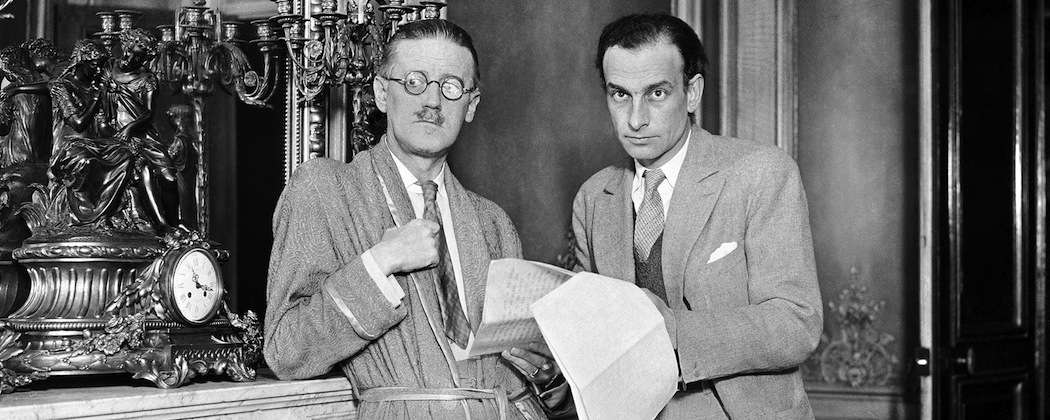 James Joyce and French poet Philippe Soupault in 1931. (AP)