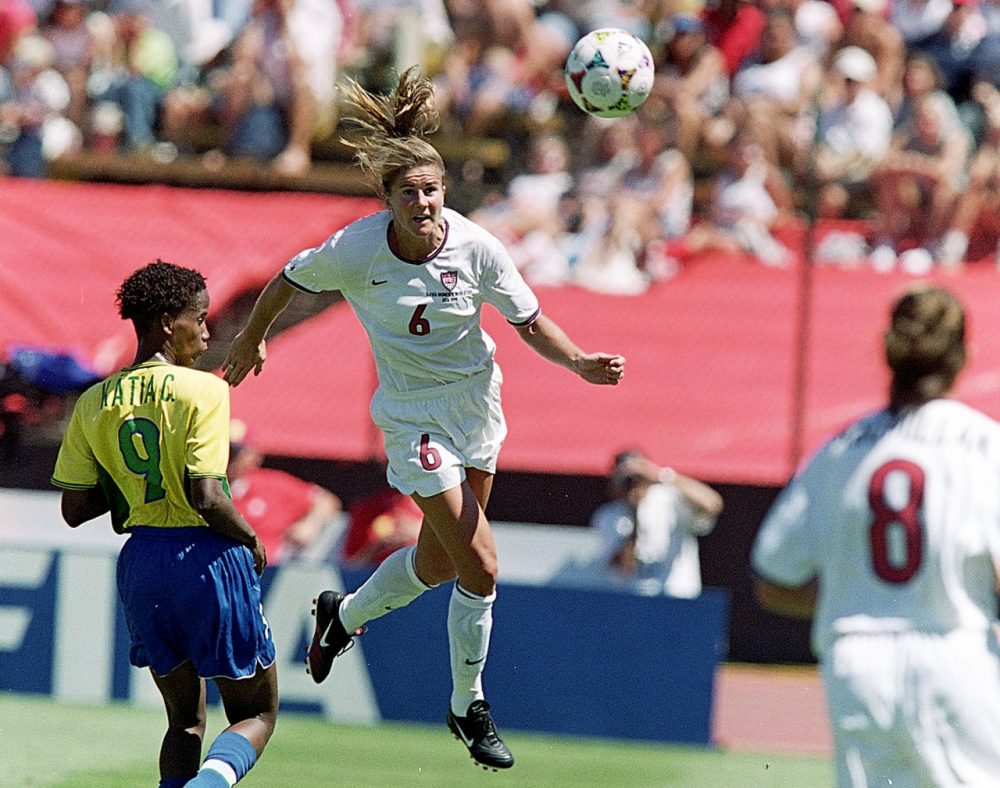 Brandi Chastain, who played with the U.S. National Team from 1988 to 2004