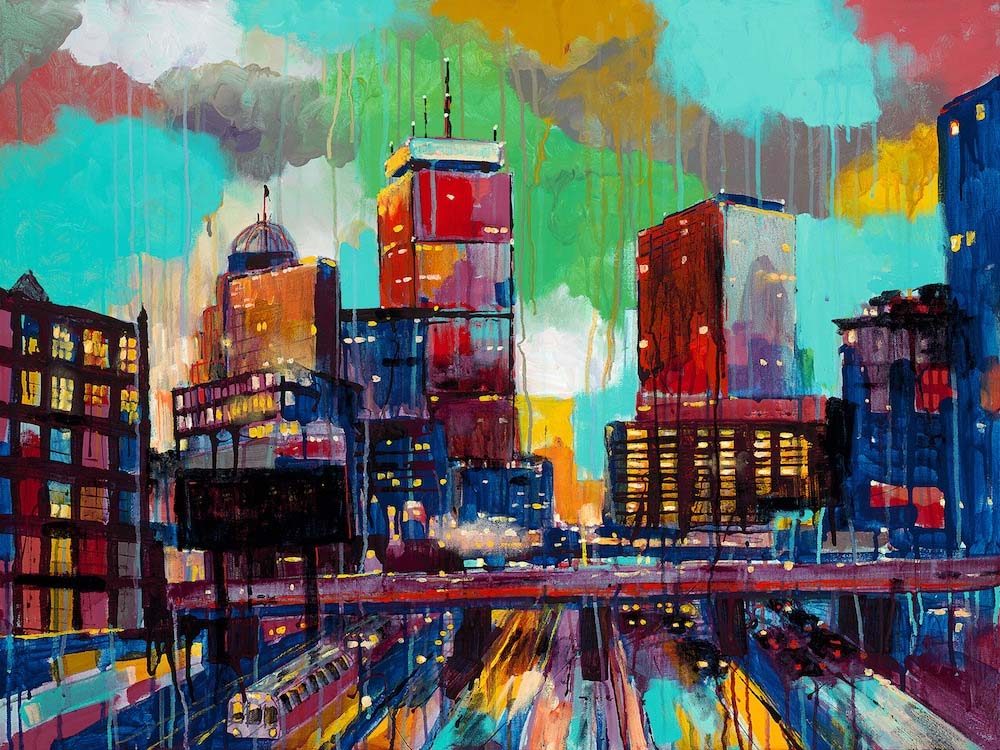 Local Artist’s Colorful Cityscape Chosen To Represent The Spirit Of