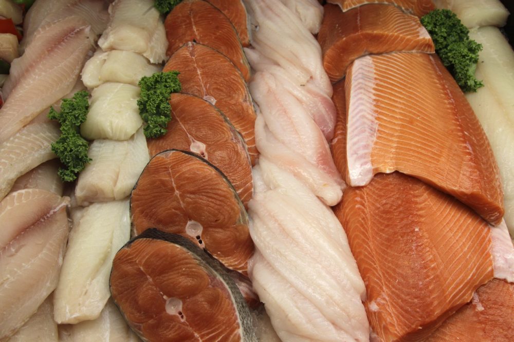 The seafood counter at Whole Foods Market in Hillsboro, Ore. is pictured Sept. 10, 2010. (Rick Bowmer/AP)