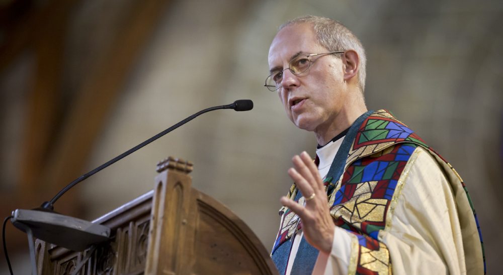Mark Edington: "I happily align myself with Archbishop Welby. I claim common cause with anyone brave enough to express their doubts, to see and consider the wisdom of a view other than their own." Pictured: The Archbishop of Canterbury, Justin Welby, who recently expressed doubt about the existence of God in a public forum on the BBC. (Ben Curtis/AP)