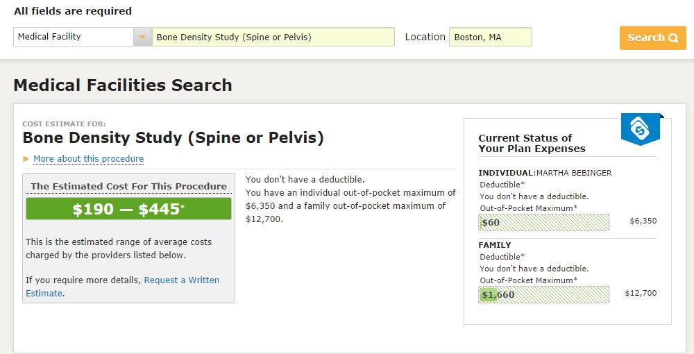 Massachusetts residents can now shop for their health care online, seeing prices for procedures and visits. (Screenshot website)