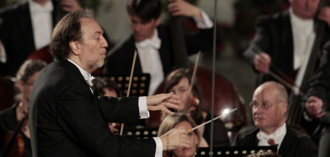Riccardo Chailly conducts the Leipzig Gewandhaus Orchestra at the Vatican in 2012. (Gregorio Borgia/AP)