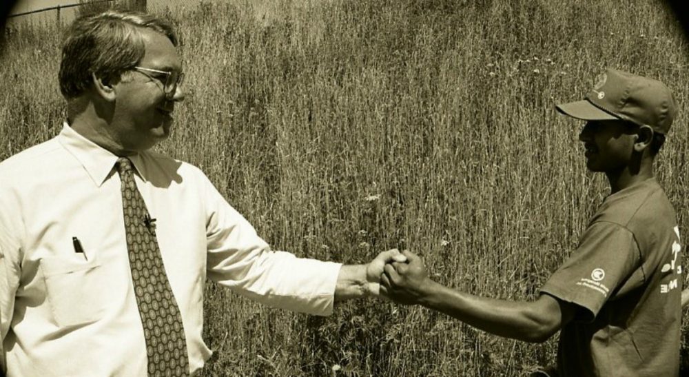 Tiziana Dearing: "Mayor Menino loved Boston. Everyone says it. But to know him, to work with him, was to discover layers upon layers of his love for the job, the city and its people." Pictured: The late Mayor of Boston, Tom Menino, greeting a youth summer worker on July 13, 1993.
