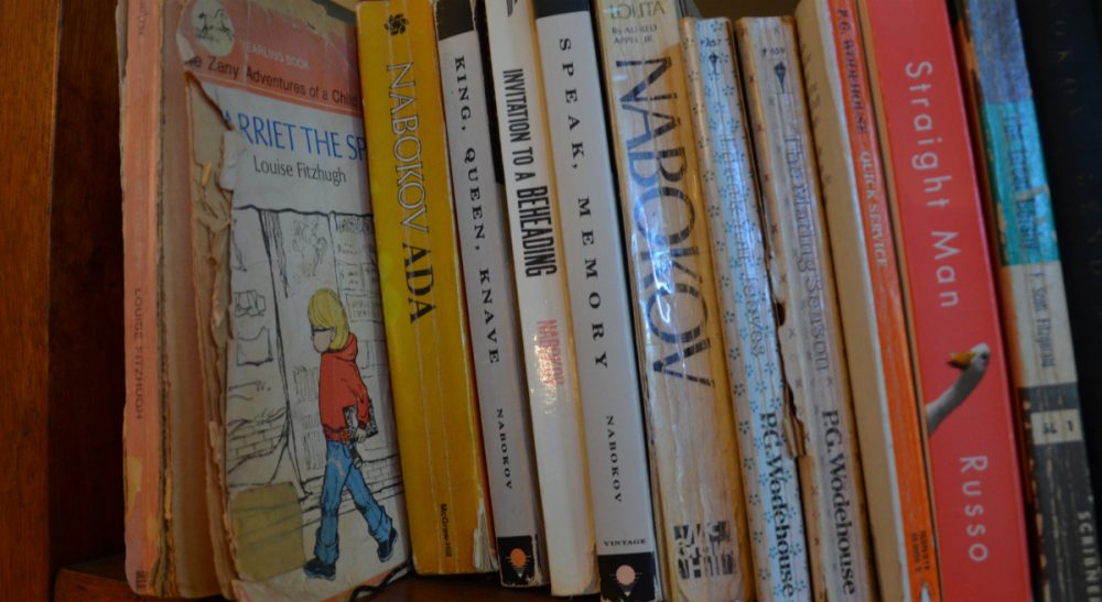 A sliver of the author's personal Western canon, with 'Harriet the Spy' in the No. 1 spot. (Sharon Brody/WBUR)